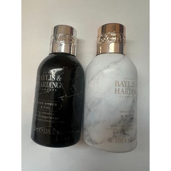 Lots of 2 Baylis & Harding Elements Amber & Fig, White Tea Body Wash - Picture 1 of 4